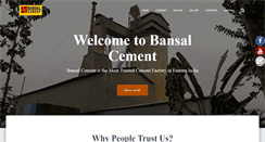 Desktop Screenshot of bansalcement.com