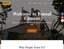 Tablet Screenshot of bansalcement.com